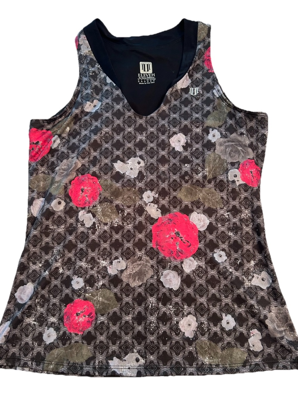 Eleven by Venus Floral Print Tank Tennis Active Athletic Top Women’s Sz Medium